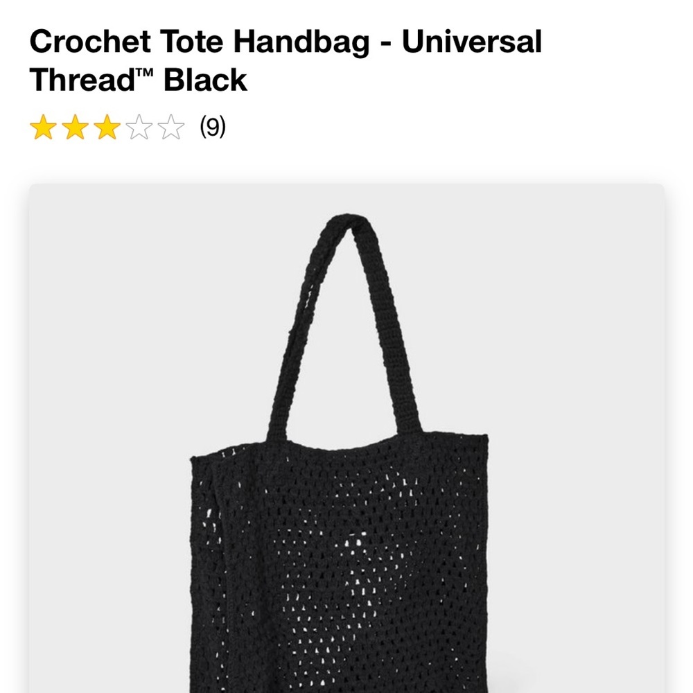 Crochet Tote Handbag - Universal
Thread™ Black - Picture 3 of 3